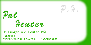pal heuter business card