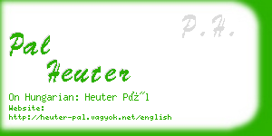 pal heuter business card